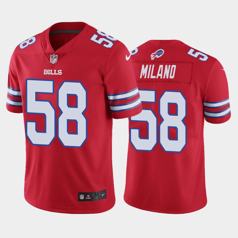 Men Buffalo Bills #58 Matt Milano Nike Red Game NFL Jersey